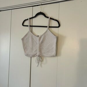 H&M Divided Cinch-Front Fuzzy Tank
